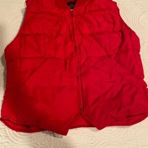 Eddie Bauer Red Puffer Vest Medium